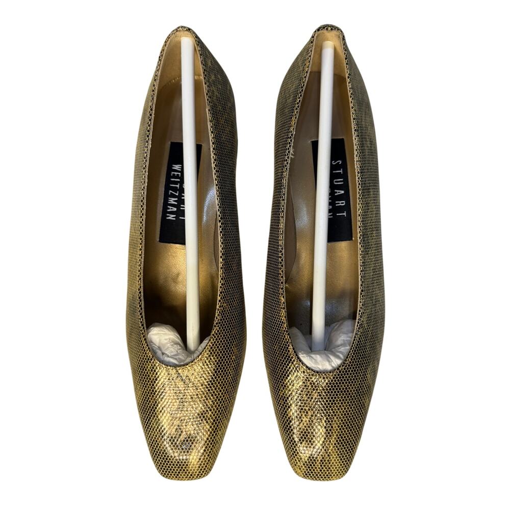 Vintage Gold Stuart Weitzman Pumps Size 4 1/2